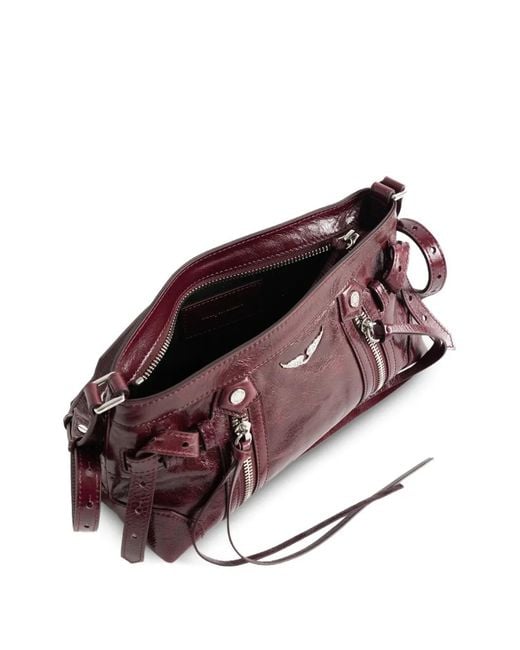 Zadig & Voltaire Purple Madison Mini Vintage Patent Bag