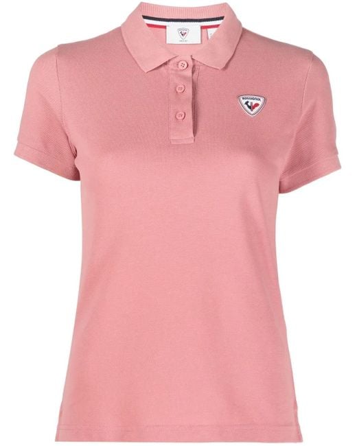 Rossignol Pink Logo-Applique Polo Shirt