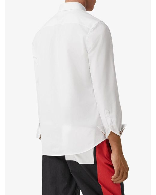 Burberry Baumwolle Schmales Hemd mit Monogramm in Weiß für Herren - Sparen  Sie 1% | Lyst DE