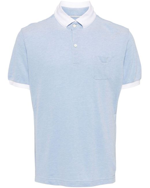 Private Stock Blue The Midas Cotton Polo Shirt for men