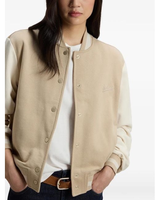 Woolrich Natural Snap-Button Two-Tone Bomber Jacket