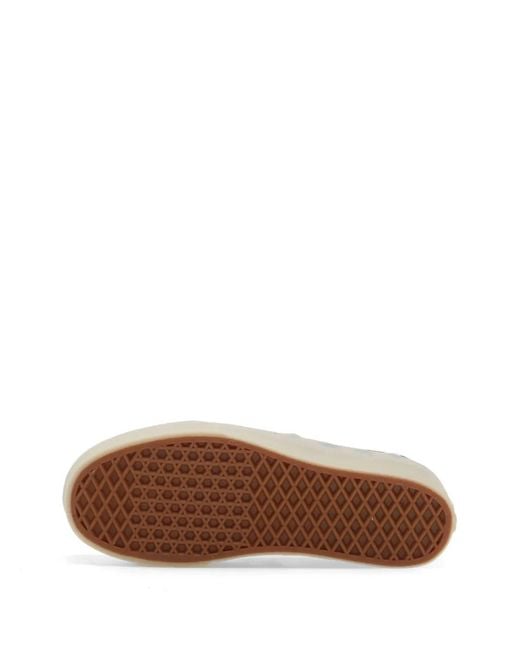 Vans White Checkerboard-Print Platform Sneakers