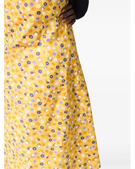Miu Miu Yellow Poplin Dress