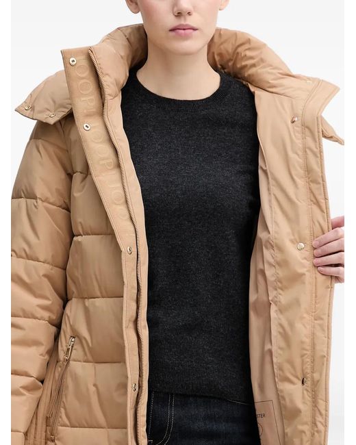 Joop! White Cassandra Belted-Padded Coat