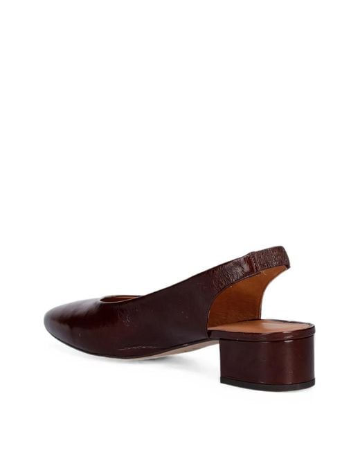 JONAK PARIS Brown Pointed-Toe Slingback Pumps