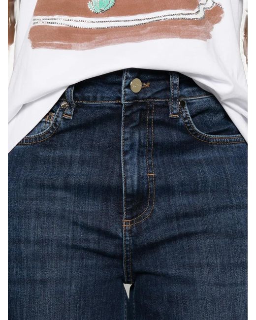 iBlues Blue Lnina Wide-Leg Jeans