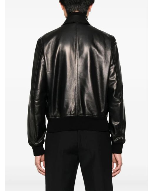 Tom Ford Bomberjacke aus Leder in Black für Herren