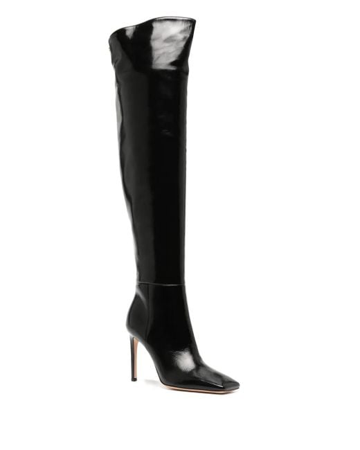 Gianvito Rossi Black Christina Cuissard 95Mm Leather Boots