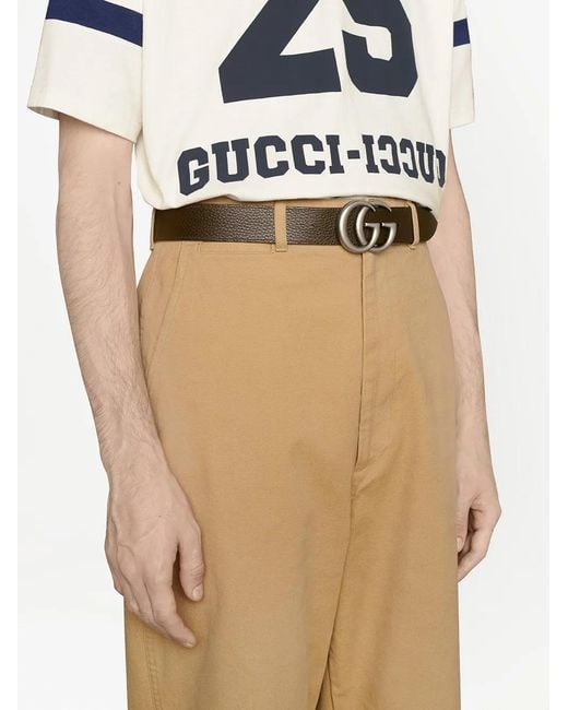 Gucci Riem Met Gg-Logo in het Black voor heren