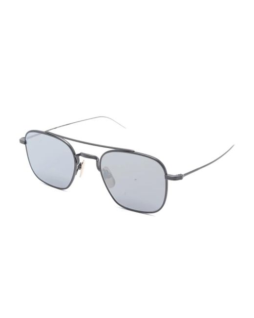 Thom Browne Gray Pilot-Frame Sunglasses