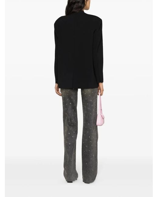 DSquared² Black Logo-Charm Single-Breasted Blazer