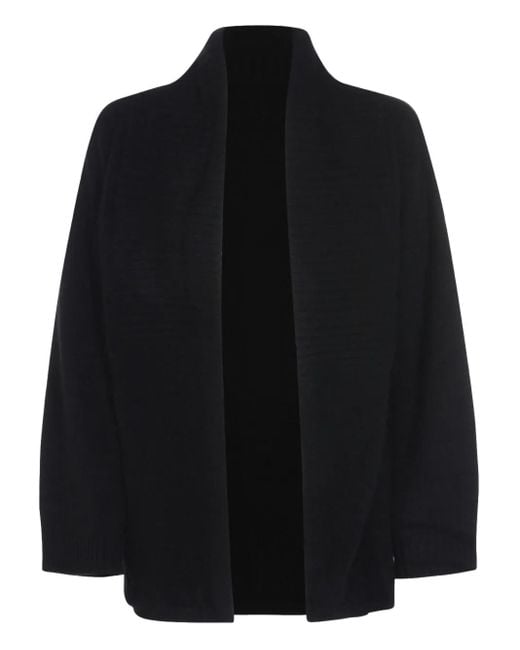Not Shy Black Open-Front Cardigan