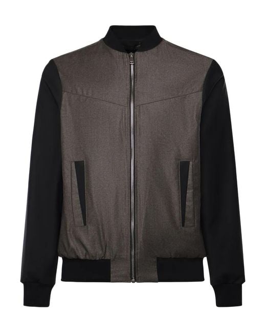 Giuliano Galiano Black Panelled Zip Jacket for men