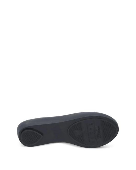 Melissa Blue Logo-Plaque Ballet Flats