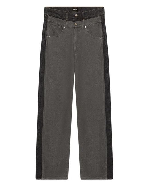 Gcds Gray Logo-Patch Jeans