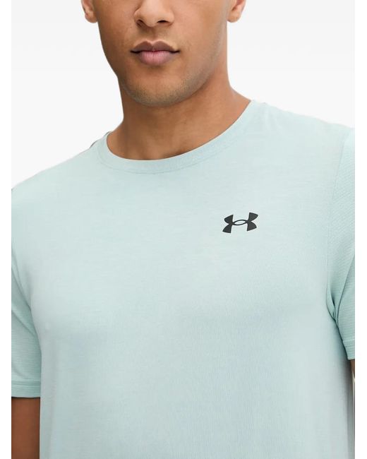 Under Armour Blue Vanish Elite Seamless Logo-Print Short-Sleeve T-Shirt for men