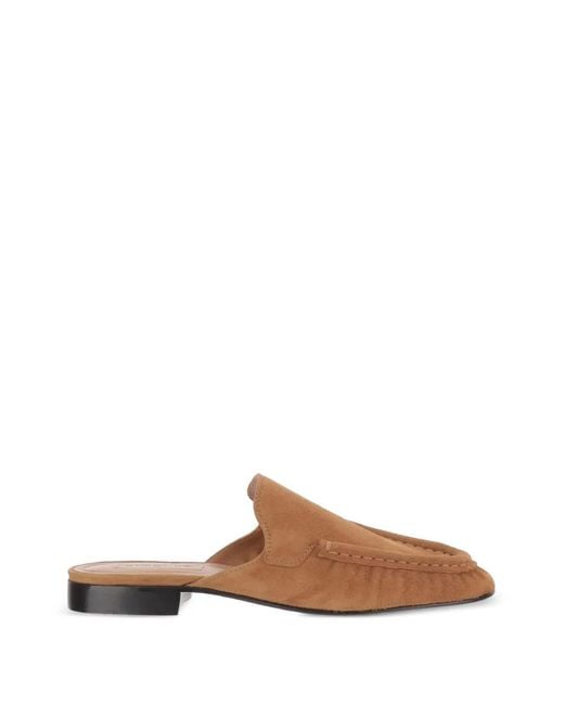 ARMARIUM Brown Leather Flat Mules