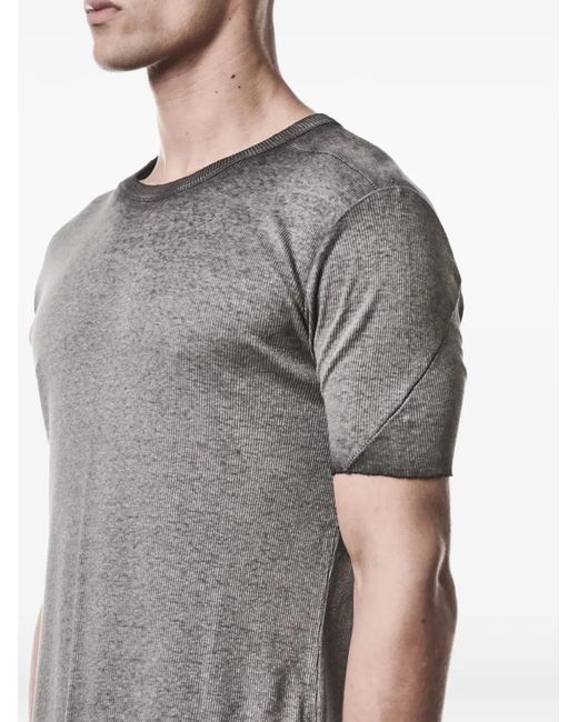 Thom Krom Gray Faded-Effect T-Shirt for men