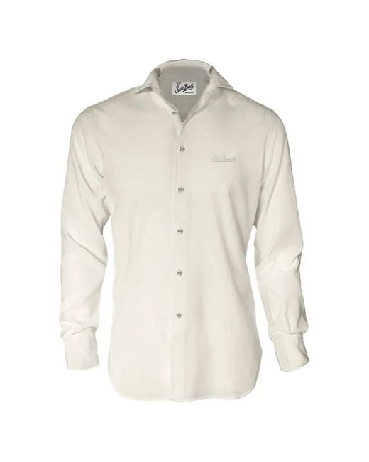 Mc2 Saint Barth White Button-Front Shirt for men