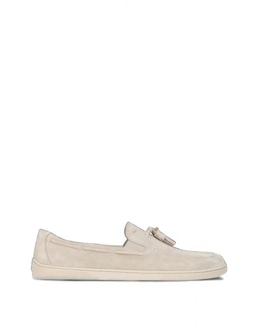 Be Lenka White Tassel-Detail Slip-On Loafers