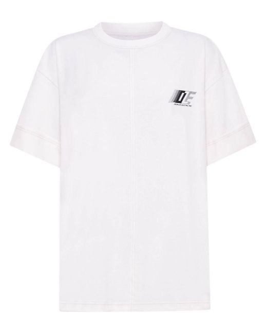 Dion Lee White T-Shirt mit Logo-Print