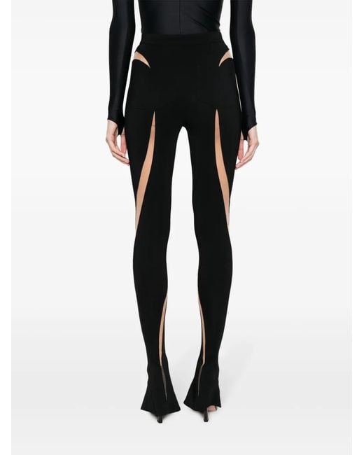 Mugler Black Illusion Panelled Trousers