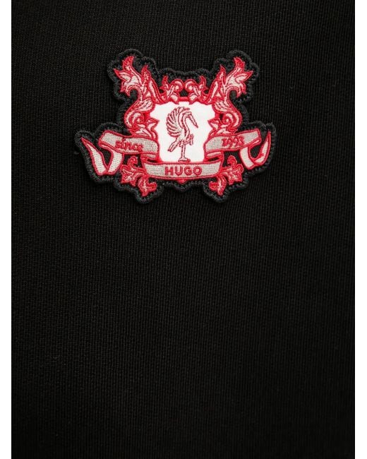 Sweat Zippé À Broderie HUGO pour homme en coloris Black
