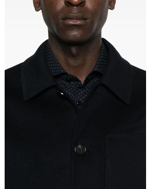 Arma Black Jur Button-Fastening Jacket for men