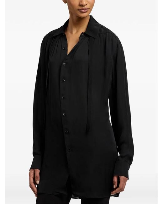 Ralph Lauren Black Karmen Satin Shirt