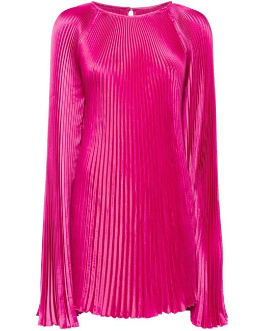 Robe courte Palais à design plissé L'idée en coloris Pink