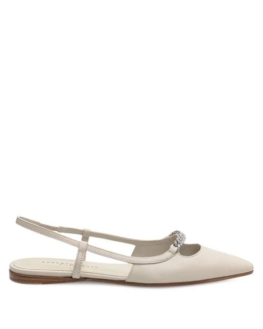 Roberto Festa White Floras Lux Ballerina Shoes