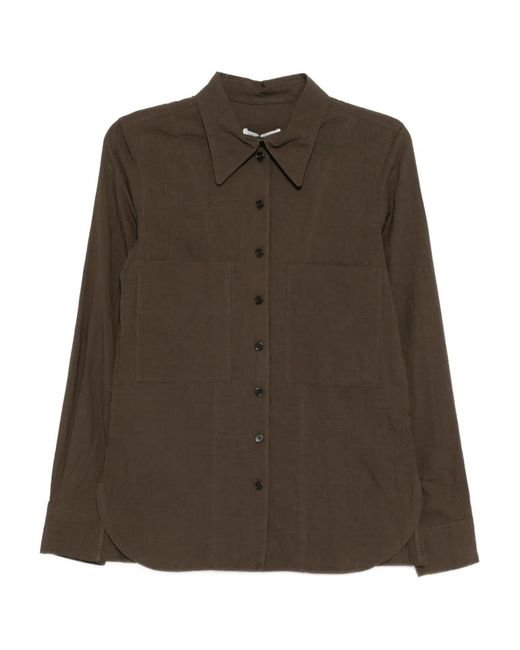 Low Classic Brown Crumpled Shirt