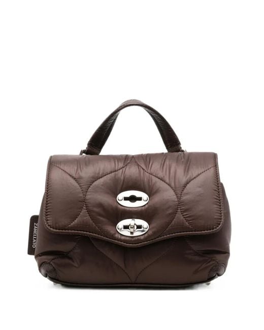 Zanellato Brown Quilted Postina Clutch Bag