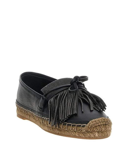 Brunello Cucinelli Black Ramile Espadrilles