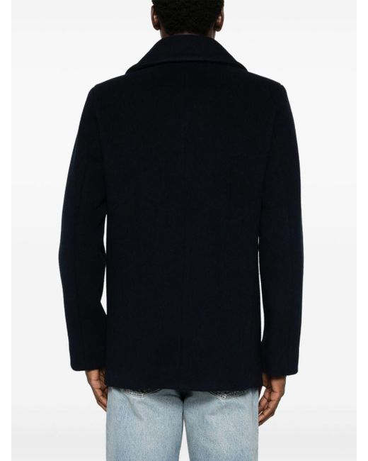 Sandro Black Felted Coat for men