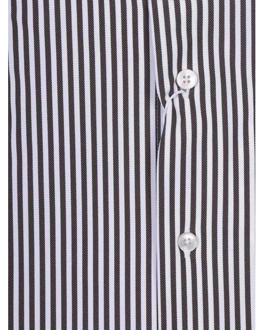 Xacus Blue Active Striped Button-Down Shirt for men