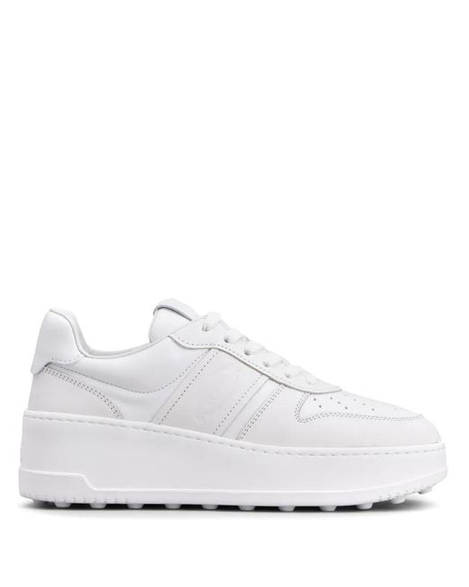 Tod's White Leather Platform Sneakers