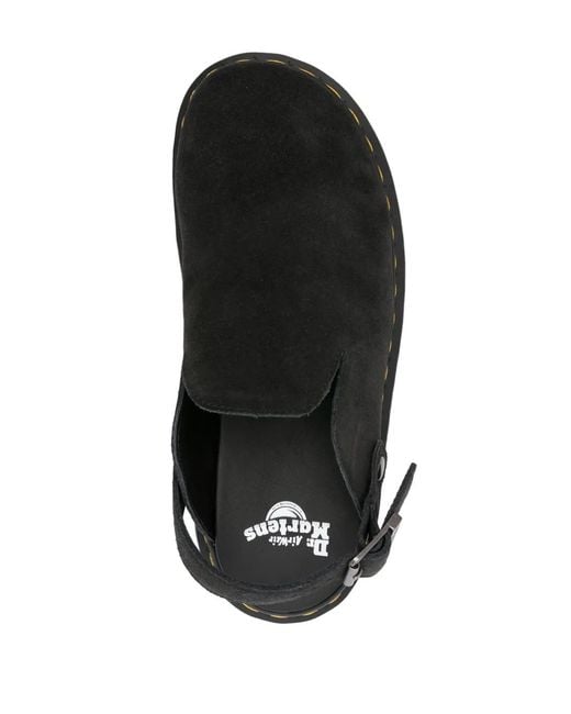 Dr. Martens Black Zebzag Suede Mules for men