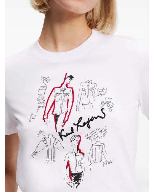 Karl Lagerfeld White Karl Series T-Shirt