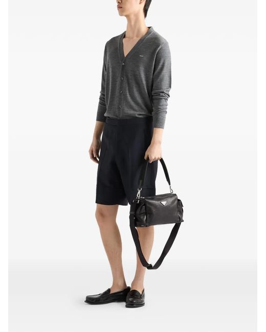 Prada Black Explore Leather Bag for men