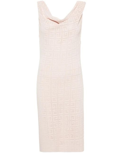 Givenchy White 4G-Patterned Midi Dress
