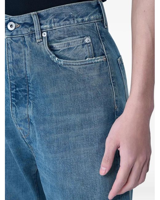 Rick Owens Blue Jean Bolan À Coupe Évasée for men