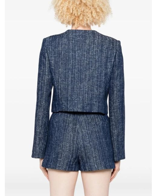 Veste En Tweed À Boutonnière Devant FRAME en coloris Blue