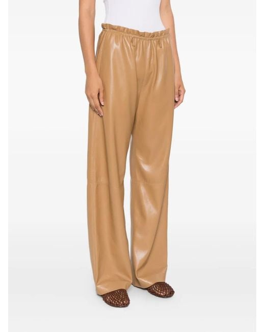 Nanushka Natural Geb Elastic-Waist Trousers