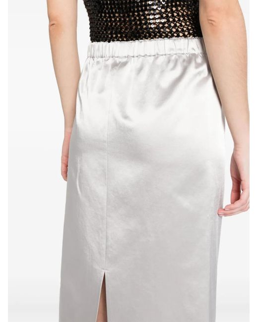 Fabiana Filippi White Duchesse Satin Skirt