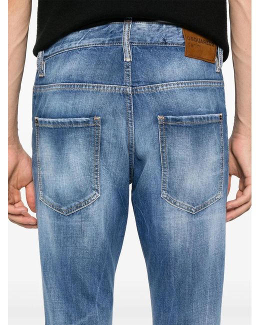 DSquared² Blue Skater Slim-Cut Jeans for men