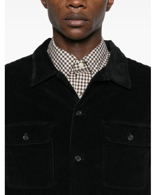 Polo Ralph Lauren Black Corduroy Chest-Pocket Shirt for men