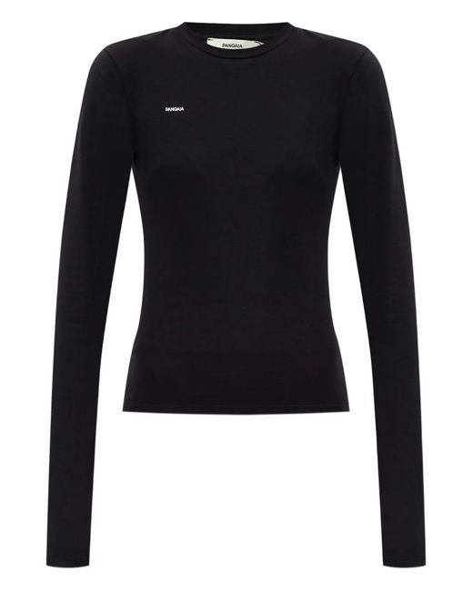 PANGAIA Blue Logo-print Top