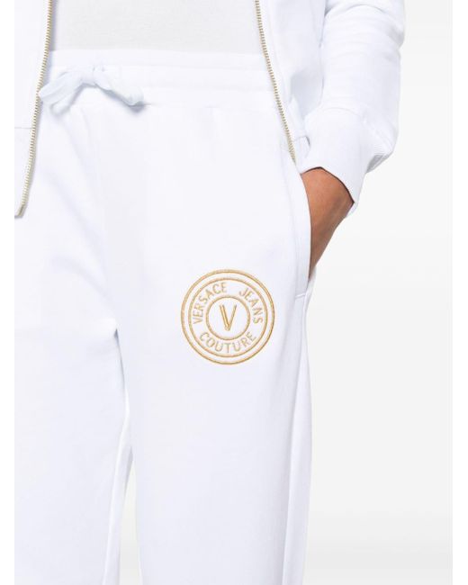 Versace White Jogginghose mit Tapered-Bein