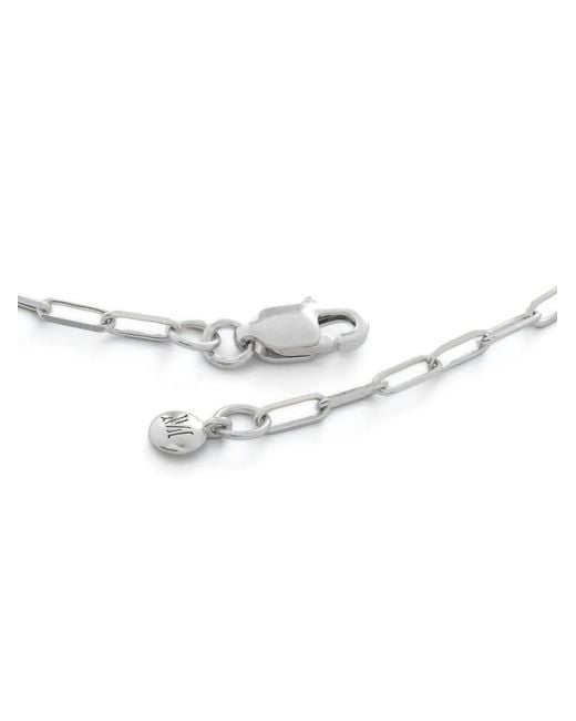 Monica Vinader White 14K Paperclip Bracelet